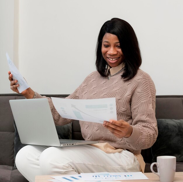 Businesswoman working on a new project