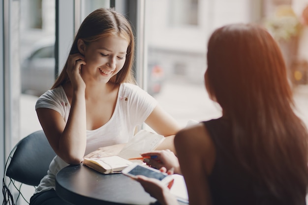 businesswomen in restaurant