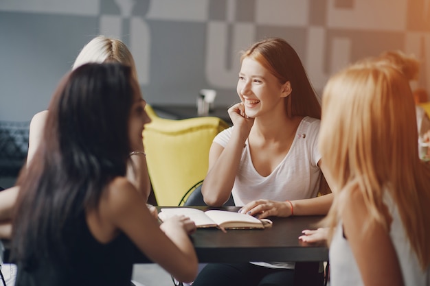 businesswomen in restaurant