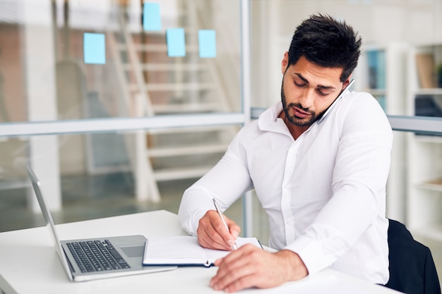 Free photo busy office worker