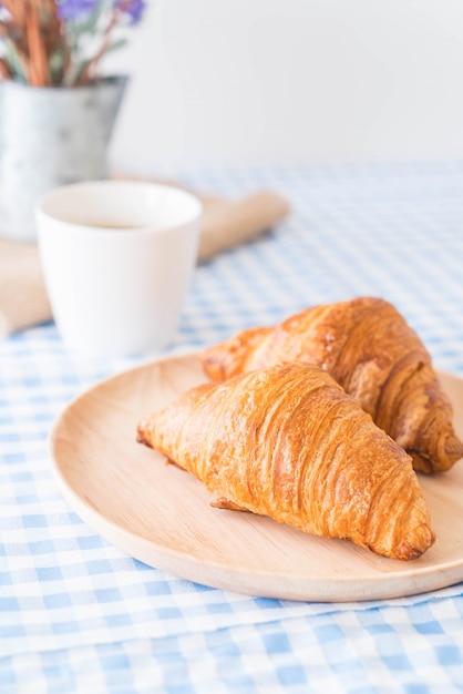 butter croissant on table