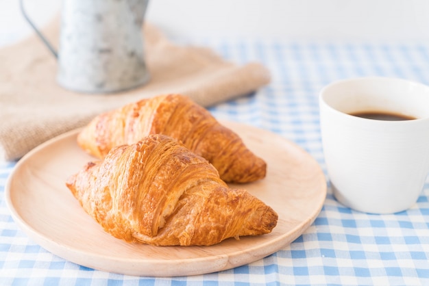 butter croissant on table