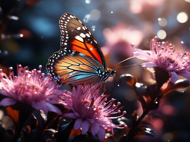 Butterfly on blossom