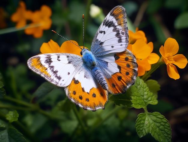 Free Photo butterfly on blossom