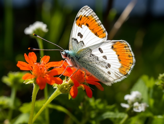 Free photo butterfly on blossom