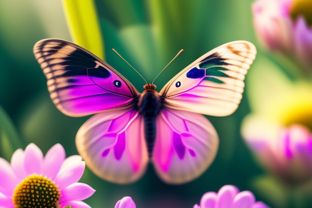 Free photo butterfly on a flower wallpapers and images wallpapers