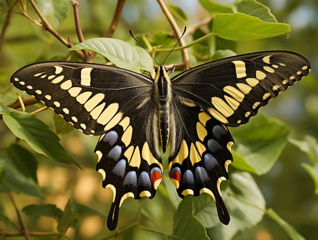 Free photo butterfly on leaves