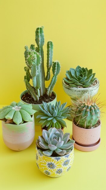 Cactus plant earth tones still life