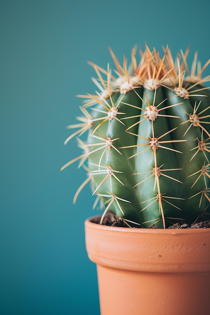 Free photo cactus plant earth tones still life