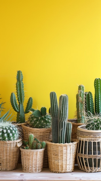 Cactus plant in pot still life