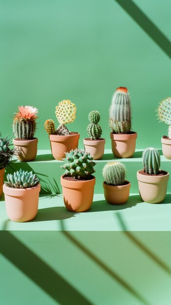 Cactus plant in pot still life