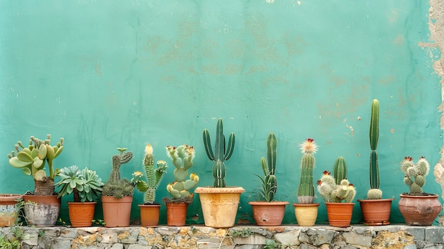 Free Photo cactus plant in pot still life