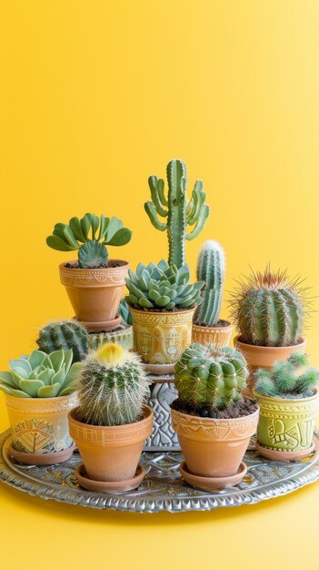 Cactus plant in pot still life