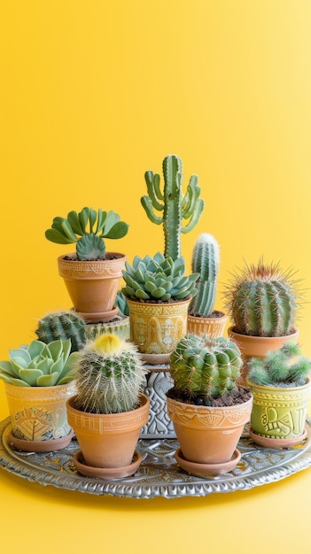 Cactus plant in pot still life