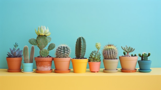 Cactus plant in pot still life