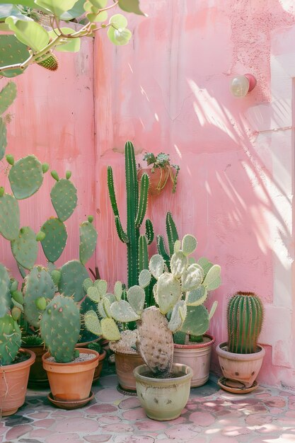 Cactus plant in pot still life