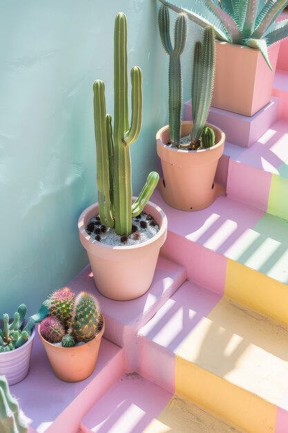 Cactus plant in pot still life