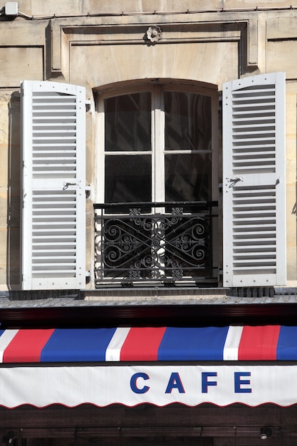 Free Photo cafe canopy and window in paris 