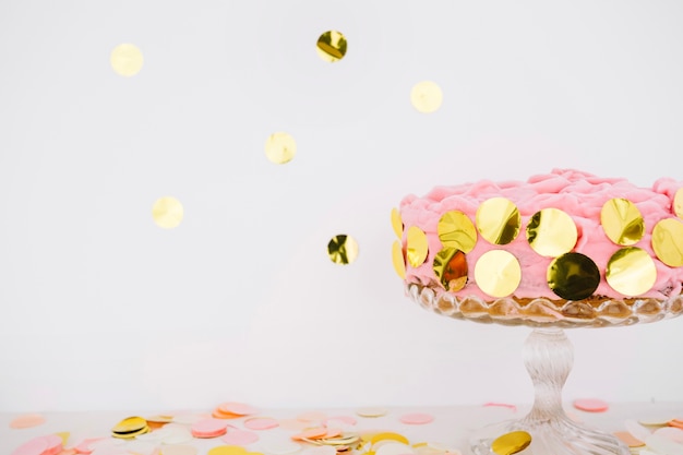 Free photo cake and confetti