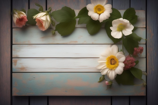 A cake with flowers on it