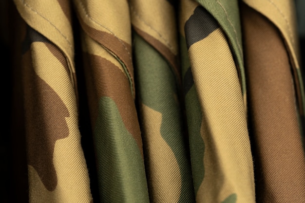 Free photo camouflage textured military uniforms