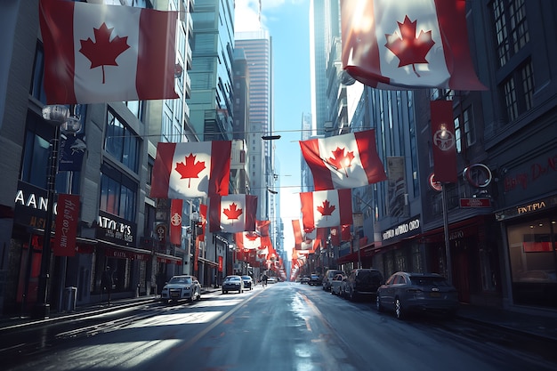 Free Photo canada day celebration with maple leaf symbol