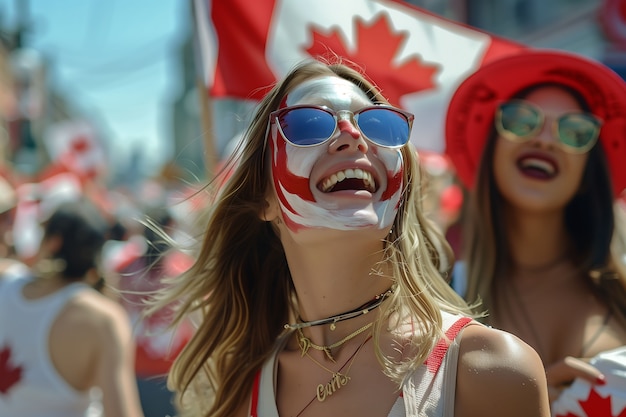 Free Photo canada day celebration with maple leaf symbol