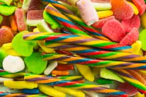 Free photo candy sticks on sweets