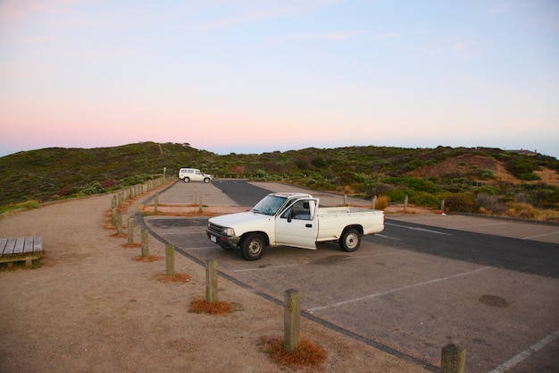 Car parked in parking area