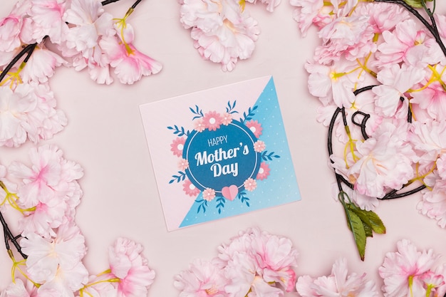 Free Photo card and flowers for mother day