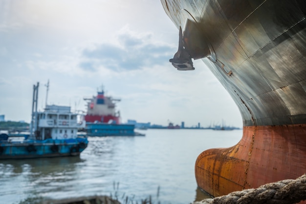 Free Photo cargo container ship