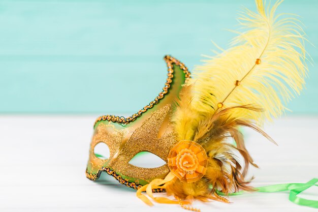 Carnival mask with feathers