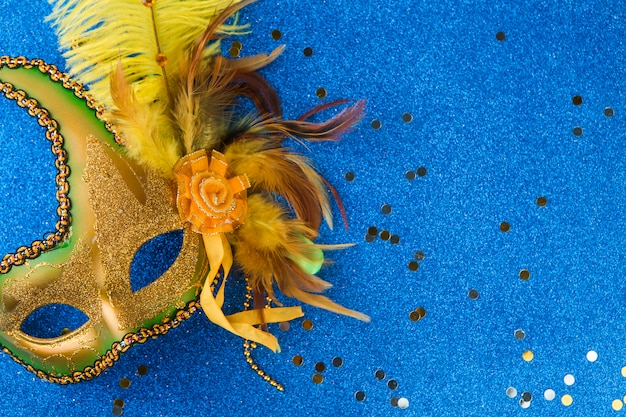 Carnival mask with feathers