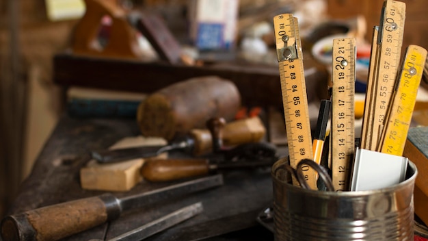 Free Photo carpenter tool collection