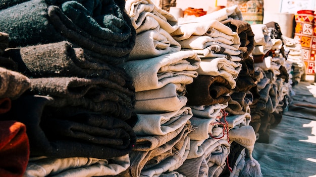 Carpets on market in morocco