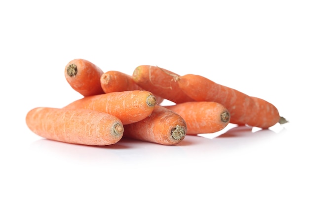 Free photo carrots on a white surface