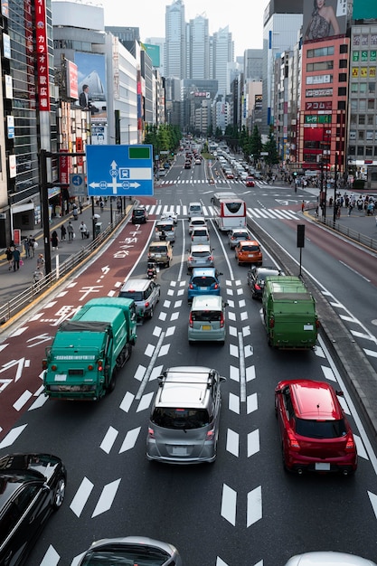 Free photo cars in city traffic in daylight