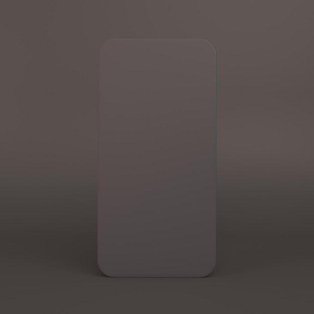 Free photo cartoon clay phone front side in dark background