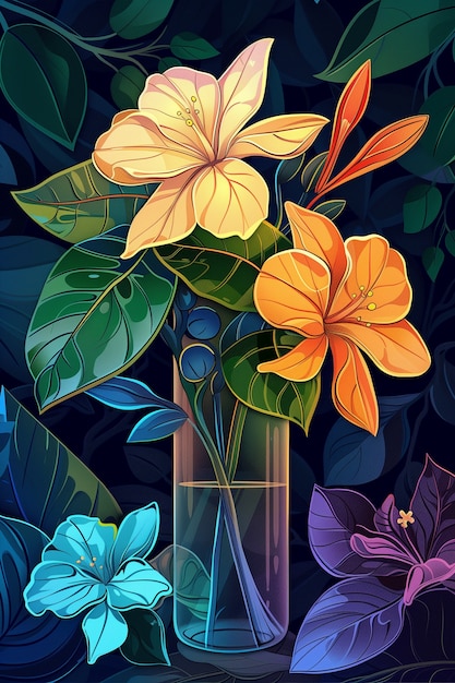 Cartoon of floral bouquet