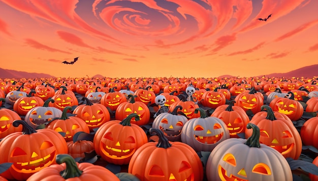 Free photo cartoon halloween wallpaper