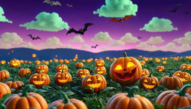 Free photo cartoon halloween wallpaper