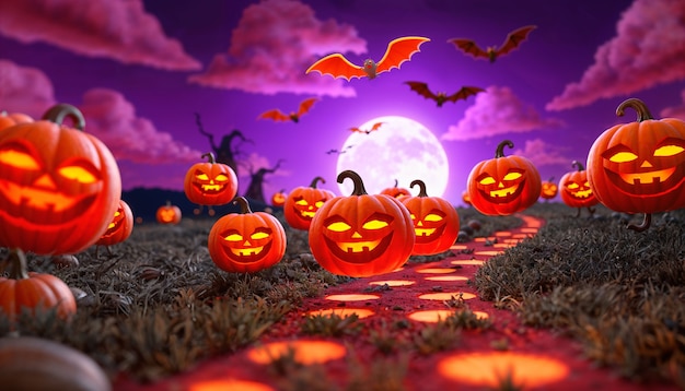 Free photo cartoon halloween wallpaper