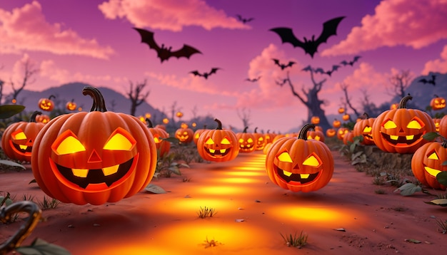 Free photo cartoon halloween wallpaper