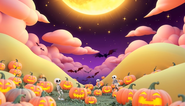 Free Photo cartoon halloween wallpaper