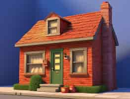 Free photo cartoon house building architecture