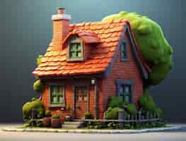 Free photo cartoon house building architecture