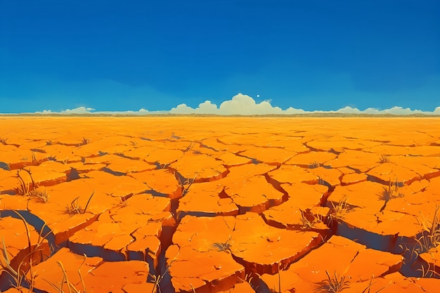 Free photo cartoon landscape of arid and desolated nature