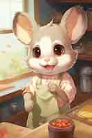 Free photo cartoon like possum illustration