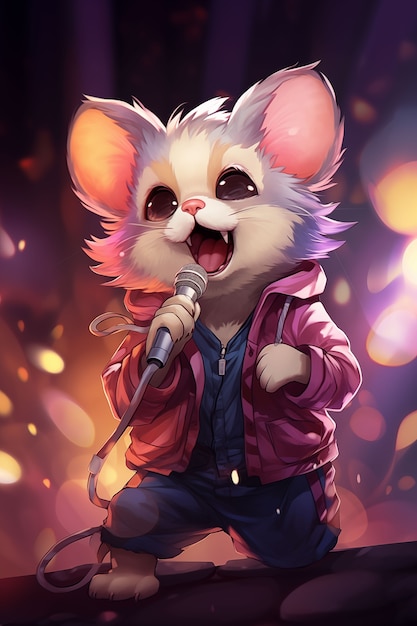 Free photo cartoon like possum illustration