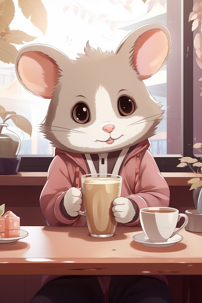 Free Photo cartoon like possum illustration